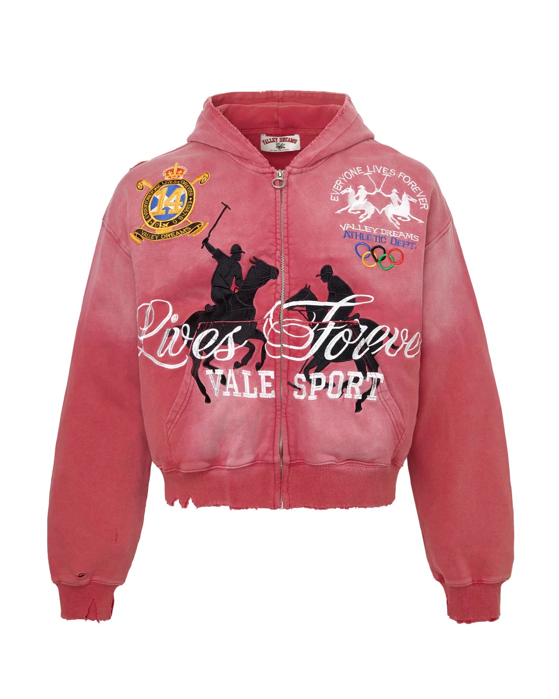 Vale Forever Rockefeller Graphic Zip Hoodie Vale Forever Rockefeller Graphic Zip Hoodie