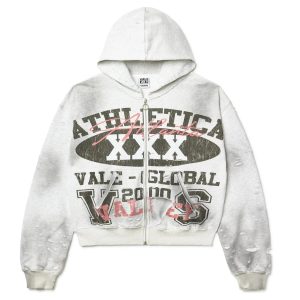Vale Forever Athletica XXX Zip Up Hoodie Grey