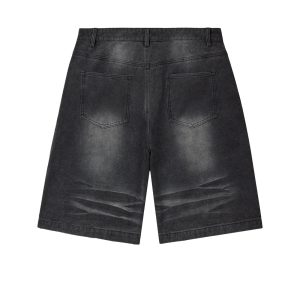 Vale Forever Black Retro Street Jean Shorts