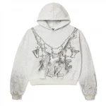 Vale Forever Distressed Chain Grey Hoodie