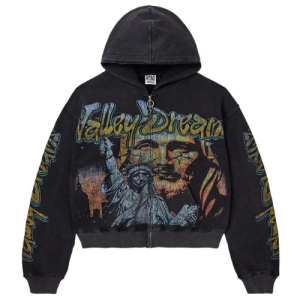 Vale Forever Gods Liberty Zip-Up Black Hoodie
