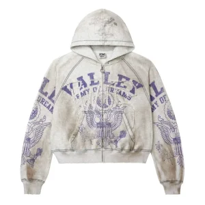 Vale Forever Army Of Valley Dreams Zip Grey Hoodie