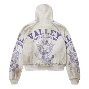 Vale Forever Army Of Valley Dreams Zip Grey Hoodie