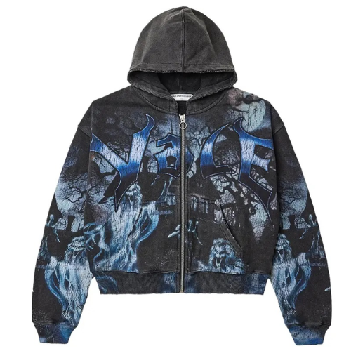 Vale Forever Casper Zip-Up Black Hoodie Vale Forever Casper Zip-Up Black Hoodie