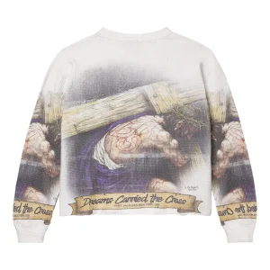 Vale Forever Valley Dreams Cross Print Sweatshirt White