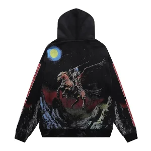 Vale Forever Valley Sport Dept Zip Hoodie Black Red Graphic