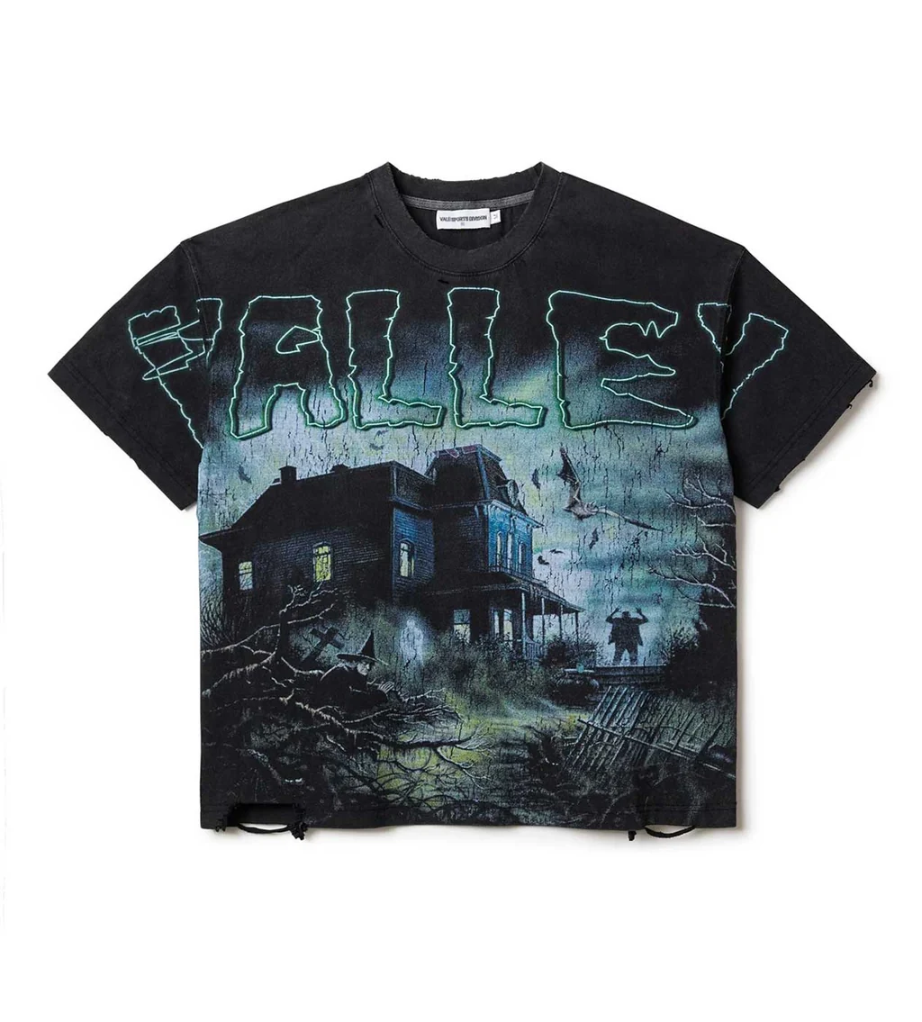 Vale Forever Horror Distressed Tee Black Vale Forever Horror Distressed Tee Black