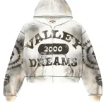 Vale Forever Spiral Zip Up Hoodie Ash Grey